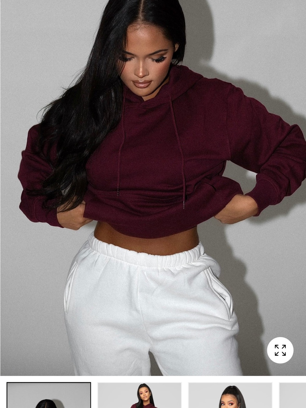 Fashion Nova stole my boyfriend oversized hoodie -burgundy